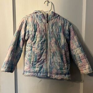 The North Face Pastel Tie-Dye Reversible Puffer Jacket